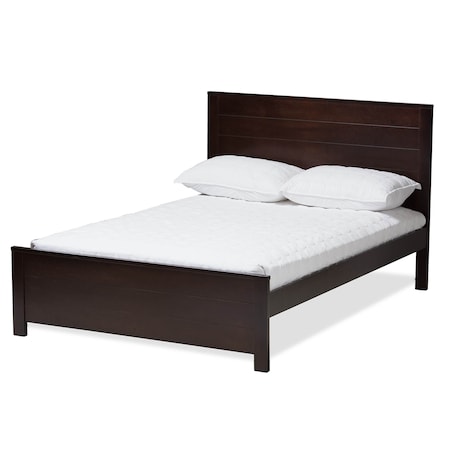 Baxton Studio Catalina Dark Brown-Finished Wood Full Platform Bed 143-7863